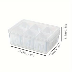 TEMU 6-in-1 RV 냉장고 보관함 주방 보관용기 세트 | 양파, 생강 및 마늘 보관함으로, 통기성이 좋은 디자인 | 냉장고 야채 보관함 및 과일 배수 트레이 | 공간 절약형 식품 정리함, 배터리 없음|양문형냉장고