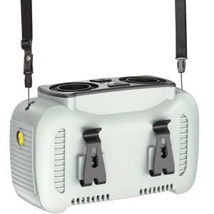 TEMU 10000mAh 휴대용 허리 부착형 팬 - 디지털 디스플레이, 3-in-1 멀티 기능 핸즈프리 쿨링팬, 양면 클립 디자인 & USB 충전식 배터리, 야외/가정/농장용, 내구성 플라스틱 바디|USB|USB|서큘레이터선풍기