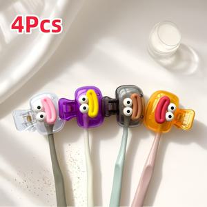 TEMU 4pcs 소시지 입구 칫솔 홀더 휴대용 네 가지 색상 조합 세트 가정용 칫솔 홀더 보호 커버 가정 및 여행 사용 여행 칫솔 홀더 귀여운 칫솔 보관 홀더