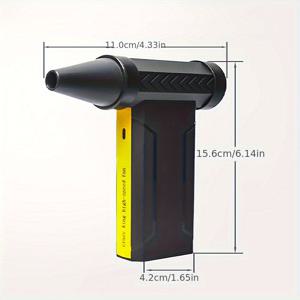 TEMU 380000 RPM 터보 제트 팬 공기 송풍기 380g 추진력 & 60m/s 풍속, 3단계 브러시리스 모터 - 눈/먼지/바베큐용 휴대용 핸드헬드 블로워, 캠핑 및 차량 청소용, 아버지의 날 선물 여름 냉각 팬|차량용선풍기