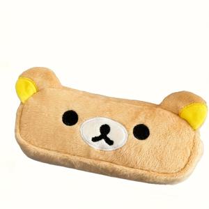 TEMU 1개 귀여운 카툰 베어 필통 & 메이크업 파우치 - 내구성 있는 폴리에스터 화장품 정리함, 혼합 컬러, 학교 및 여행용 에스테틱 문구류 보관함 - 여성과 소녀를 위한 선물|가방|파우치|필통