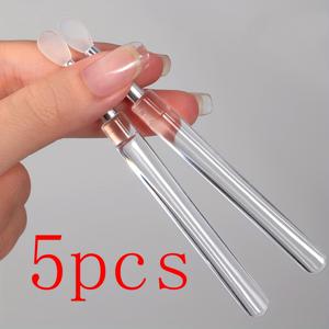 TEMU 1/3/5pcs 실리콘 네일 파우더 애플리케이터 브러시, 재사용 가능한 실리콘 입 브러시 네일 아트 브러시, 매니큐어, 크롬 거울 글리터 파우더 립스틱 아이섀도우 메이크업|립스틱