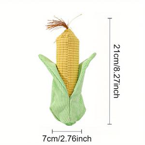 TEMU 1개 소리 발음식 코른 모양 강아지 장난감 - 세탁 가능한 치발 및 자가 오락 동반자, 모든 크기의 개용 내구성 있는 애완동물 장난감, 할로윈 크리스마스 선물, 할로윈 크리스마스 선물, 재미있는 디자인, 부드러운 질감