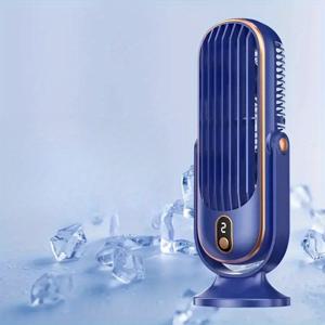 TEMU 휴대용 USB 충전식 냉각 팬, 대용량 배터리 및 듀얼 모터, 5단계 바람 순환 헤어 드라이어, 사무실, 여행, 캠핑, 야외 RV 사용에 적합, 이상적인 크리스마스 및 데이 선물