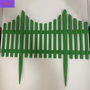 TEMU 8개 MORSLAND 플라스틱 정원 펜슬 패널 - 31.75cm 높이, 가볍고 설치 쉬운 내구성 있는 야외 장식용 경계선, 잔디밭 및 화단용 - 모던 랜드스케이핑 디자인, 수직 슬랫 구조, 간편 설치 울타리