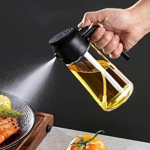 TEMU 스프레이 및 붓기 이중용도 오일 병, 누수 방지 실리콘 링, 요리·그릴링·샐러드 드레싱에 적합 - 필수 바비큐 액세서리 | 모던 주방 도구 | 내구성 플라스틱|오일스프레이