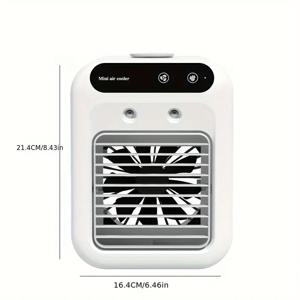 TEMU 휴대용 USB 데스크 팬 공기 냉각기, 미니 개인 냉각 장치, 충전식 리튬 배터리, 기숙사, 사무실, 거실, 침실, 여행 - 휴대용 사용, 여행 냉각|현대 미적|소형 디자인