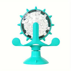 TEMU 네 сез론, 360° 회전하는 상호 작용 개 퍼즐 장난감 - 느린 먹이 유리 공, 누출 디자인으로 인지적 자극과 건강한 식사, 소형 개 티얼 플라스틱 식품 분배기 장난감, 배터리 없음