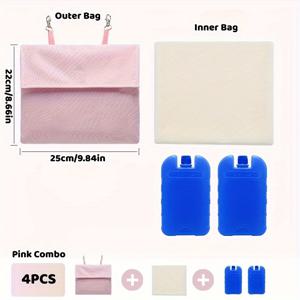 TEMU 4pcs 소형 애완동물 냉각 키트 - 냉각 시간 최대 8시간, 2개 패키지 포함, 누출 방지 이중 레이어 아이스 팩, 부드러운 터치, 쉬운 청소, 토끼, 햄스터, 게르빌, 파로트 등에 적합, 필수 애완동물 냉각 액세서리 | 부드러운 터치 아이스 백 | 쉬운 청소 아이스 백, 소형 애완동물 집 및 서식지|얼음주머니