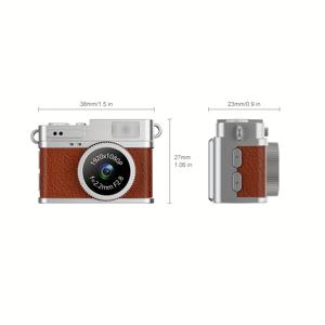 TEMU 16GB 메모리 카드 포함 컴팩트 디지털 카메라 - HD 사진 촬영, USB 충전 및 리튬 폴리머 배터리 - 초보자, 학생, 여행용 휴대용 포인트 앤 슈트 카메라 - 성인 & 청소년을 위한 이상적인 선물 (연갈색/흰색/검정) - 포토백 및 키체인 호환 가능, 스타일리시한 포인트앤슈트 카메라, 키체인 액세서리 포함