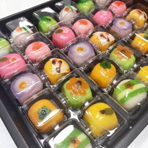 TEMU 대한민국발송 ! 20년 전통 수제 만쥬 수제 화과자 10구 30구 선물세트 (황금보자기무료) 화과자 선물세트 만쥬 선물세트