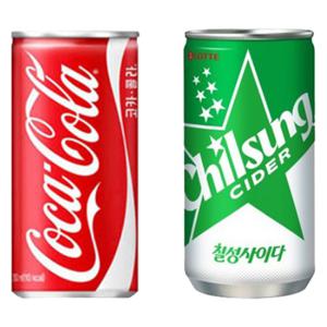 TEMU 코카콜라 190ml+칠성사이다 190ml (60캔구성)