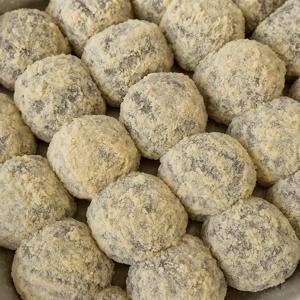 TEMU 대한민국 발송! 대한민국 제조!! 흑미찹쌀떡 50g x 15개입 달지않고 고소한 떡 앙금듬뿍 쫄깃 모찌 인절미 흑미인절미