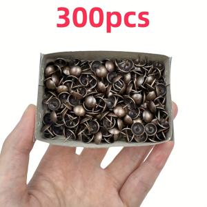 TEMU 300/1000개 9*9.2Mm 레드 브론즈 철 소파 나일 안티크 탭 소프트 빈티지 탭 도어 나일 라운드 헤드 포스터 걸이, 사무실 및 교실, 가구 탭 헤드 장식 가구 코크 보드 또는 DIY에 적합합니다.
