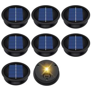 TEMU 태양광 배터리 박스 2/4/8개 교체용, 상단 LED 태양광 패널 랜턴 전구 커버 라이트, 야외 매달린 램프 DIY 정원 파티오 장식용 예비 부품, 인공 꽃 태양광 배터리 박스 교체용