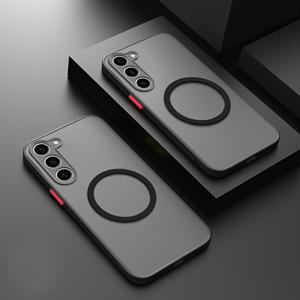 TEMU PC 소재로 제작된 폰 케이스, 소프트 터치 매트 핏을 특징으로, 완벽하게 자른 카메라 홀을 갖추고, 손가락 인쇄에 저항하며, 자기 무선 충전에 호환되는 삼성 갤럭시 S21/21+/21 울트라/21 FE/22/22+/22 울트라/23/23+/23 울트라/23 FE/24/24 FE/24용으로 설계되었습니다.