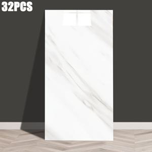 TEMU 32pcs 자체 접착식 3D 대리석 벽 타일 - 광택, 방수, 재사용 가능한 세라믹 타일 모사, 가정 장식, 거실, 주방, 욕실, 쉬운 설치, 가정 장식 | 현대 벽 미술 | 쉬운 설치 타일, 욕실 장식|스티커