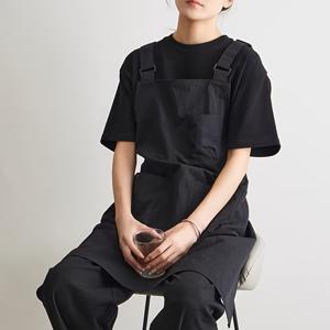TEMU 다용도 포켓이 있는 조절 가능한 나일론 앞치마 - 블랙, 정원 가꾸기, 요리, 바비큐, 커피, 야외 사용에 이상적, 내구성 있고 스타일리시한 디자인, 전문가용 또는 가정용 주방용, 바비큐 앞치마|조절 가능한 스트랩 앞치마|주방용 앞치마|커피