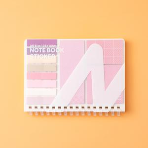 TEMU 280페이지 다기능 노트패드, 40개 스티커, 160개 인덱스 스티커, 20개 확장 스티커, 60개 내부 페이지, 접착성, 부드러운 링, 수평 라인, 노트북 포함