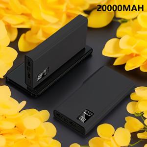 TEMU BYGP 초고속 충전 모바일 파워뱅크 10000mAh/20000mAh - 아이폰 PD 18W 및 QC3.0/22.5W 호환, USB-A/Type-C/mccio 포트, LED 디스플레이 화면, 야외 캠핑 비상 백업 배터리 팩|보조배터리|USB|USB