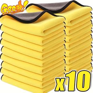 TEMU 10pcs 초소형 마이크로파이버 자동차 세척 수건 - 빠른 건조, 재사용 가능한 청소 및 건조 천, 자동차, 가정, 주방, 식기 세척용 - 11.8
