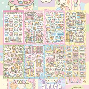TEMU 카툰 손 계좌 스티커 1 세트 9pcs 귀여운 봄 나들이 시리즈 동물 손 계좌 스티커 인스 스타일 Gudka 창의적인 스티커 DIY 일기장 장식에 적합, 노트북, 버틀리 일기장, 스크랩북, 손수 만든 앨범, 노트북에 적합