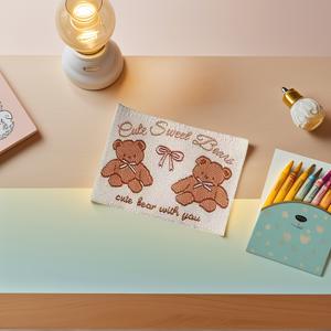 TEMU 30개 귀여운 곰 & 꽃무늬 패브릭 라벨 - 체크, 기탕과 스위트 드림즈 디자인의 영감을 주는 문구가 있는 내구성 나일론 재봉용 아이언온 태그, 옷, 양말, 모자, 선물 (커피/화이트/블루), 의류 맞춤 제작, DIY 선물 라벨링, 위트 넘치는 레이블 디자인, 쉬운 관리 라벨