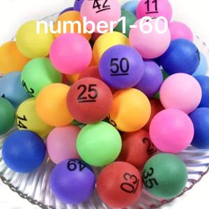 TEMU 60개의 컬러풀 플라스틱 볼, 번호 1-60, 생일, 파티, 결혼식, 축제, 기업 행사 등에 적합