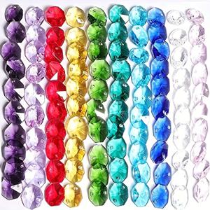 TEMU 14mm 100개 팔각형 비즈 컬러풀 DIY 부품, 교체 부품