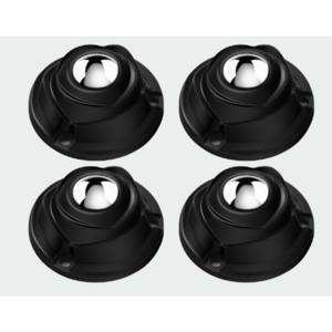TEMU 4pcs 미니 스테인레스 스틸 스윌 캐스터, 360도 회전하는 풀리, 자체 접착 가구 및 캐스터 세트, 100kg 로드 베어링
