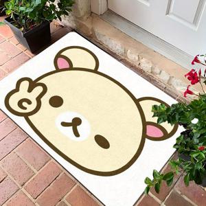 TEMU 1pc 귀여운 만화 캐릭터 프린트 바닥 매트 - 미끄럼 방지 소프트 폴리에스터 매트, 귀여운 곰 디자인, 침실, 거실, 발코니 입구, 실내 및 실외 사용, 기계 세척 가능, 실내 입구 매트 | 재미있는 홈 데코 | 소프트 폴리에스터 매트, 욕실|발매트