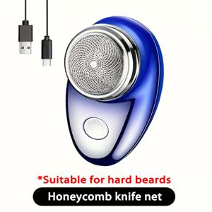 TEMU 최신 남성용 전기 면도기 미니 쉐이버, USB 수염 면도기, 언제 어디서나 쉬운 면도, 외출 및 차량/가정 사용을 위한 설계된 면도 도우미, 축제 선물로 완벽