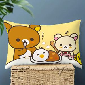TEMU 1개 일본 만화 곰 & 오리 피크닉 장면 베개 커버 - 12x20인치 양면 인쇄, 지퍼 클로저, 세탁기 사용 가능 폴리에스터 - 거실, 침실, 사무실을 위한 귀여운 홈 데코, 명절, 생일, 집들이 선물 (내부 쿠션 미포함), 곰 장식, 유쾌한 일러스트레이션, 기발한 디자인, 내구성 있는 원단