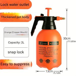 TEMU 1pc 플라스틱 압력 펌프 스프레이 - 손수건 정원 물 주입용 2L/3L 용량이 있는 나무 관리, 식물 수분, 살균 및 청소, 내구성 있는 휴대용 디자인 사용하기 쉽고, 다기능 스프레이 | 인간공학적 핸들 | 실용적인 정원 도구