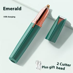 TEMU 스마트 전기 눈썹 정리기 - USB 충전식, 안전 블레이드, 휴대용 로즈 골든 그루밍 도구 (눈썹, 입술, 비키니 등) - 아빠 선물, 아버지의 날, 생일 선물 추천, 얼굴 전체 제모, 세련된 디자인, 조절 가능한 트리머