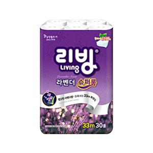 TEMU 리빙 라벤더 슈퍼롱 화장지 33m30롤/화장지/휴지