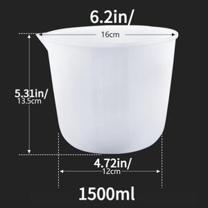 TEMU 정밀 저울이 있는 1500ml & 1000ml 실리콘 계량컵 - 에폭시 수지, 석고, 양초 만들기용 재사용 가능, 세척 불필요 - 유연하고 내구성이 뛰어나며 쉽게 청소 가능한 공예 도구