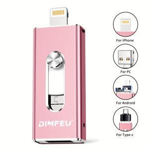 TEMU 아이폰용 256GB 플래시 드라이브, 128GB/64GB/32GB 메모리 스틱 저장 파일 사진 비디오 백업, 아이폰 아이패드 PC 호환, 플러그 앤 플레이|USB|USB