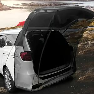 TEMU 1pc 초고유탄성 대형 모기장, SUV 트렁크용 블랙 메쉬 커튼, 도로 여행 및 차량에 적합, 곤충 및 쓰레기와의 견고한 보호, 차량 보호 액세서리, 안전한 핏 디자인, 고품질 재질