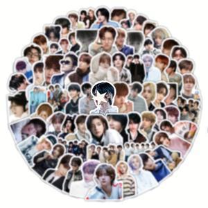 TEMU 100개 BOYNEXTDOOR 테마 스티커 세트, KPOP 아이돌 보이그룹 사진 스티커, 독특한 패턴 - 고품질 디자인, 책 장식, 포장 등에 적합, 팬 선물로 최고의 선택