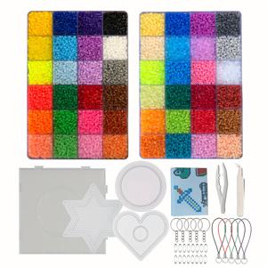 TEMU 【LXSWY, 48색 퓨즈 비즈】 48색 LXSWY 퓨즈 비즈 키트 - DIY 픽셀 아트 & 3D 공예용 2.6mm 미니 멜팅 비즈 - 창의적인 수제 선물 세트