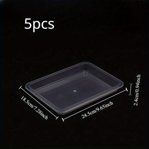 TEMU 5-팩 플라스틱 공예 정리함 - 다용도 쌓을 수 있는 도구 보관함 DIY, 비즈, 페인팅 용품, 미술 프로젝트 및 가정 정리 - 투명