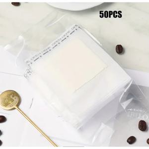 TEMU 50개 두꺼운 접착제 없는 커피 & 차 귀걸이백 - 여행, 캠핑, 집, 사무실용 걱정없는 추출, 이동 중 커피 애호가를 위한 완벽한 걸림 방수 필터 백, 사용자 친화적 액세서리, 안전 뚜껑 기능, 홈 브루잉, 컴팩트 디자인, 고품질 소재, 홈 바리스타
