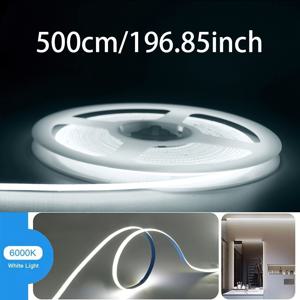 TEMU USB 전원 공급되는 터치 컨트롤이 있는 COB LED 스트립 1세트 - 길게 누르면 밝기 조절 가능, 선택 가능한 3가지 색온도 3000K/4000K/6000K, 생일 및 우주 분위기 테마 행사에 적합 - TV 백라이트용 소프트 테이프 라이트, 침실용, 5V