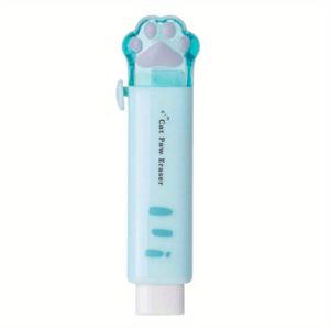 TEMU 1개 고양이 발바닥 모양 리트랙터블 지우개 - 고무, 연필 & 펜에 적합, 학교 및 사무용품에 완벽, 훌륭한 선물 또는 상품