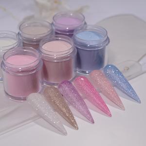 TEMU 6pcs 네일 글리터 세트 - 6가지 색상 미세 글리터 파우더 (7g/0.25oz 각), 아크릴/젤 네일을 위한 라이트 컬러 네일 쥬스, 네일 아트 디자인을 위한 반짝이는 크러쉬 글리터