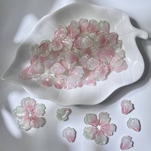 TEMU 32개, 유리, , 꽃잎, 꽃, 잎, DIY, 머리끈, 헤어핀, 모바일 폰 체인, 팔찌, 목걸이, 발목 체인, 펜던트, 주얼리 액세서리, 재료, 주얼리 만들기 용품
