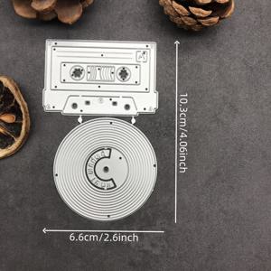 TEMU 1pc 금속 절단 다이 스텐실 스크랩북 절단 다이 종이 카드 만들기 스크랩북 DIY 카드 사진 앨범 공예 장식 오디오 테이프 카세트 음악 금속 절단 다이