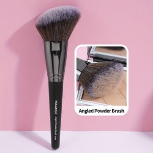TEMU 1Pc 각진 탑 블러쉬 브러쉬, 컨투어 브러쉬 뺨 블러쉬 브러쉬 파운데이션 브러쉬 소프트 메이크업 브러쉬 코스메틱 브러쉬 메이크업 도구