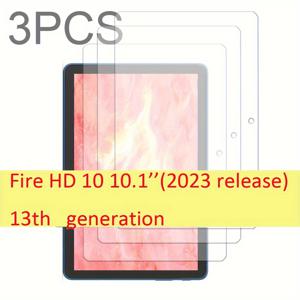 TEMU 3개 강화 유리 필름, Fire HD 10 2023 10.1 태블릿용 HD 10 2021/Fire Max 11/HD 8 2020&2022/Fire 7 2022 HD 투명 9H 경도 보호 필름
